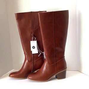NWT! Womens A New Day Vivian Knee High Boots in Cognac Size 8